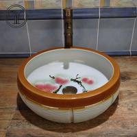 Colorful and hand paint wash sinks hot selling in Singapore