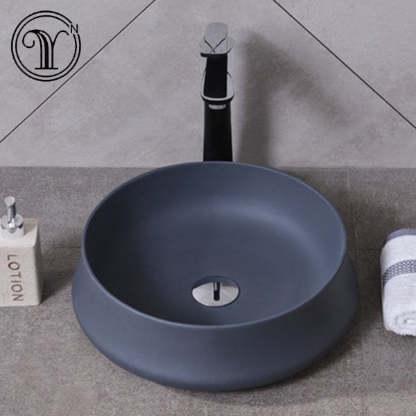 High-end custom gray color artificial stone art basin quotation