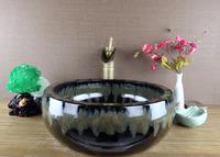 Glazed surface best ceramic art basin in China