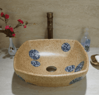 China manufactures bathroom products beautiful art designed wash countertop basins