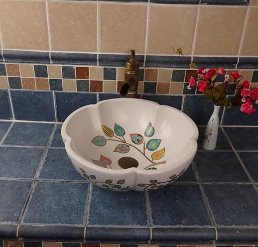 OEM&ODM for petal shape handmade wash sink
