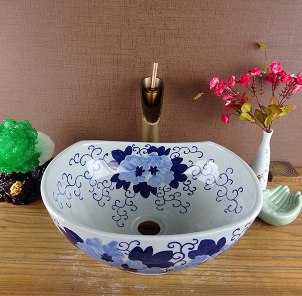 The best price of blue and white porcelain basins