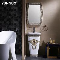 House bathroom fancy style sandstone wash sink basin with beautiful designs