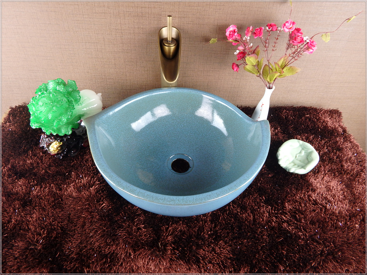 China factory direct sale above counter ceramics round hand wash basin