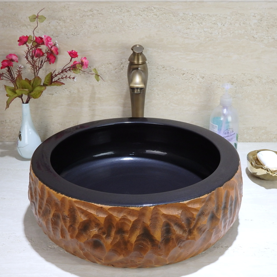 best sell bathroom vanity round bowl China Ceramic wash hand basin