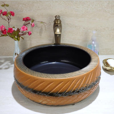 Hot sale toilet basin counter top solid surface antique basins with beautiful design sinks