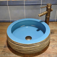 YG016 Porcelain vessel washbasin ceramic sink with table top basin bathroom sink