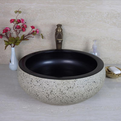 Bathroom ceramic wash basin matt color basin antique design sink YG022