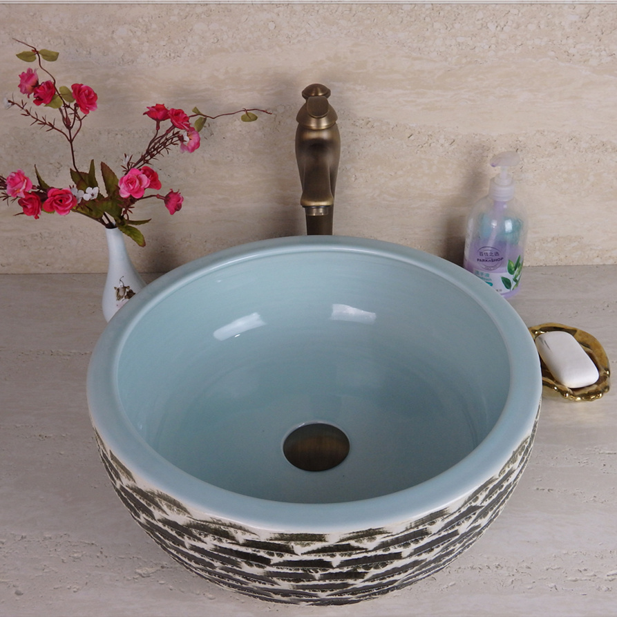 China supplier Promise Art Basin  for  ceramic wash hand sink of bathroom cabinet counter top