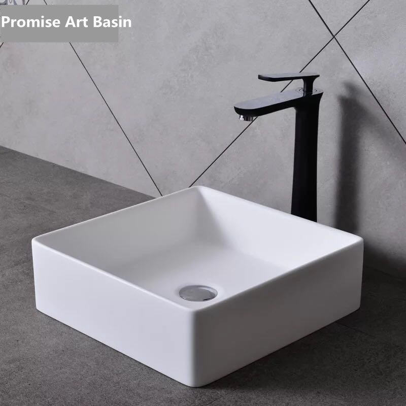 Hot sales designs of Square shape white color Artificial stone wash sinks