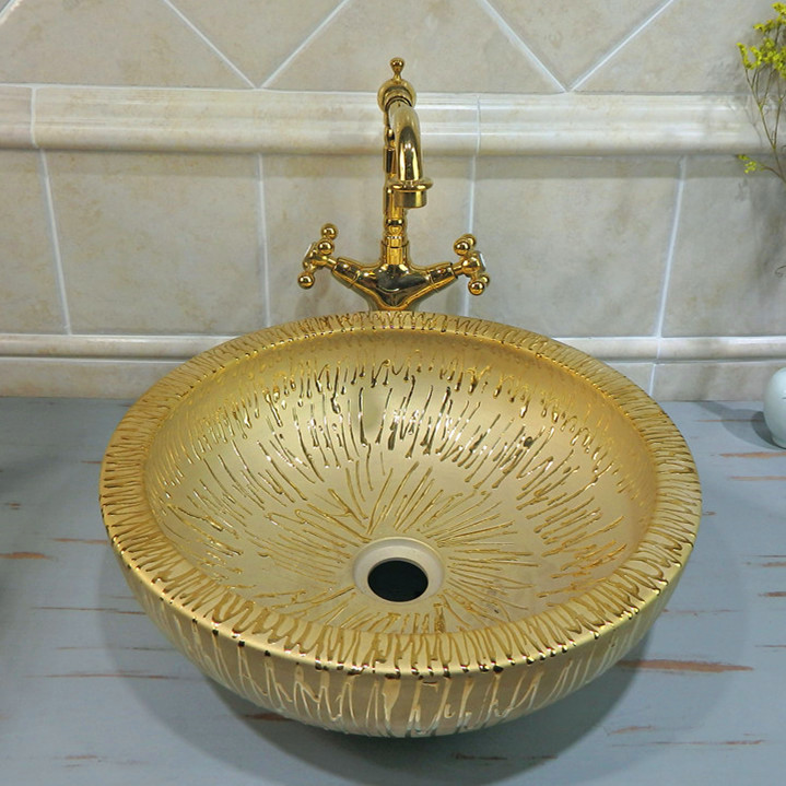The best manufacture of gold basins and luxury designs bathroom wash sinks