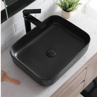 Durable Industrial wind High Temperature Ceramic wash basin & black wash sinks from Promise Art Basin