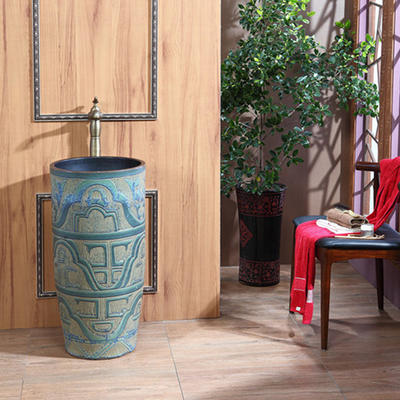 bronze-colored Ceramics Pedestal Wash sinks & Wash Basins for Bathroom decor & Home decor