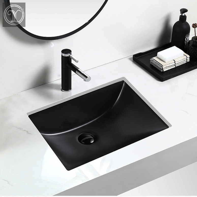 2019 New design Matt Black color under counter basins with high quality and good price